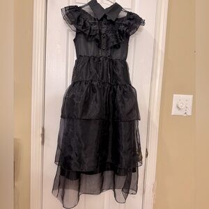 Wednesday Adam’s black Raven dress 5T -6T Halloween custom